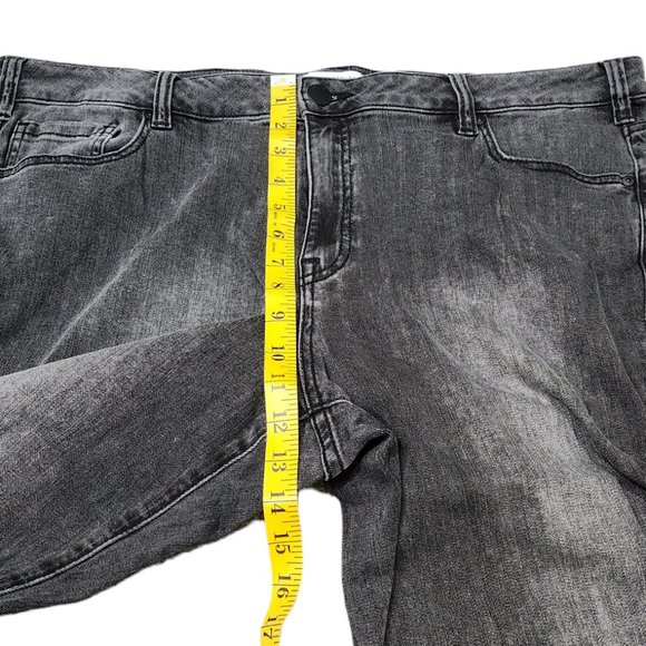 Lane Bryant Mid Rise Super Stretch Kick Boot Embellished Raw Ham Jeans 22 - Picture 6 of 8